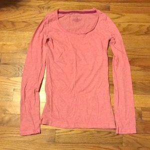 Long sleeve pink pajama top